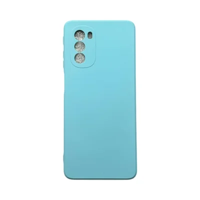 Capa Moto G51 Silicone Aveludada Protege Câmera Colorida Capinha Anti Impacto Moto G51:azul Bebê