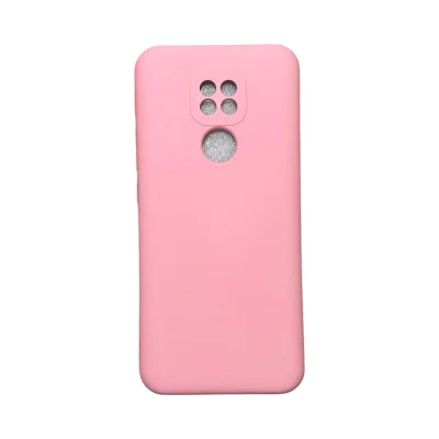 Capa Moto G9/ G9 Play Silicone Aveludada Colorida Protege Câmera Capinha Anti Impacto Moto G9:rosa Bebê