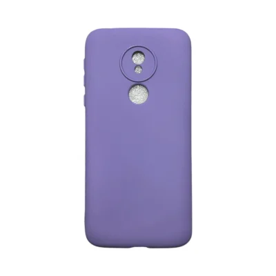 Capa Moto G7 Power Silicone Aveludada Protege Câmera Colorida Capinha Anti Impacto G7 Power:roxo
