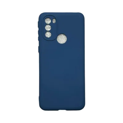 Capa Motorola Moto G31 Silicone Aveludada Protege Câmera Colorida Capinha Anti Impacton Cor:azul Escuro