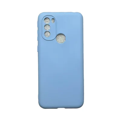 Capa Motorola Moto G31 Silicone Aveludada Protege Câmera Colorida Capinha Anti Impacton Cor:azul Bebê