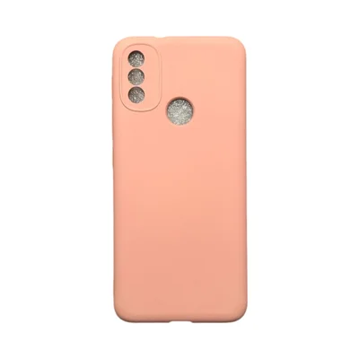 Capa Moto E20 Silicone Aveludada Protege Câmera Colorida Capinha Anti Impacto Moto E20:rosa 02