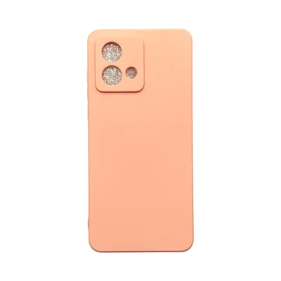 Capa Motorola G54 Silicone Aveludada Protege Câmera Colorida Capinha Anti Impacto Cor:nude