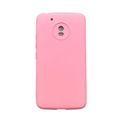 Capa Moto G5 Silicone Aveludada Colorida Capinha Anti Impacto Moto G5:rosa Claro