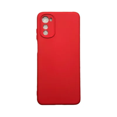 Capa Moto E32 Silicone Aveludada Protege Câmera Colorida Capinha Anti Impacto Moto E32:vermelho