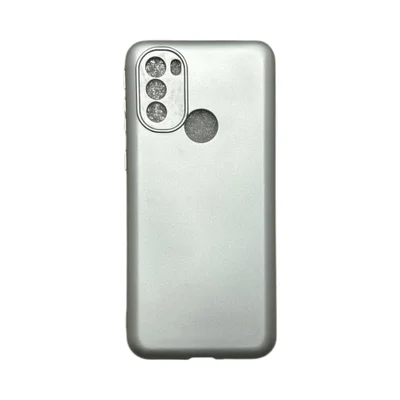 Capa Motorola Moto G31 Silicone Aveludada Protege Câmera Colorida Capinha Anti Impacton Cor:prata