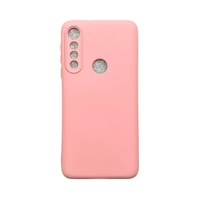Capa Moto G8 Play Silicone Aveludada Protege Câmera Colorida Capinha Anti Impacto Moto G8 Play:rosa 04