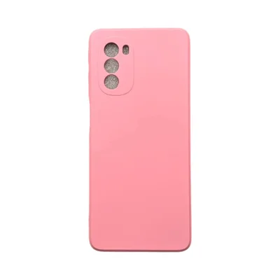 Capa Moto G51 Silicone Aveludada Protege Câmera Colorida Capinha Anti Impacto Moto G51:rosa Bebê