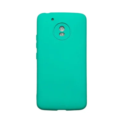 Capa Moto G5 Silicone Aveludada Colorida Capinha Anti Impacto Moto G5:verde Água