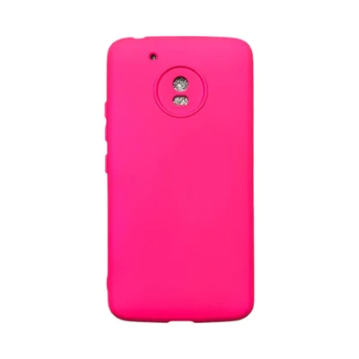 Capa Moto G5 Silicone Aveludada Colorida Capinha Anti Impacto Moto G5:pink