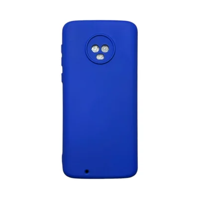 Capa Moto G6 Silicone Aveludada Colorida Capinha Anti Impacto Moto G6:azul Bic