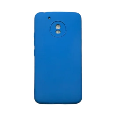 Capa Moto G5 Silicone Aveludada Colorida Capinha Anti Impacto Moto G5:azul