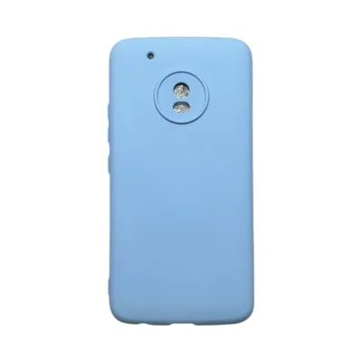 Capa Moto G5 Plus Silicone Aveludada Colorida Capinha Anti Impacto G5 Plus:azul Bebê
