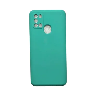 Capa Samsung A21s Silicone Aveludada Protege Câmera Colorida Capinha Anti Impacto A21s:verde Água