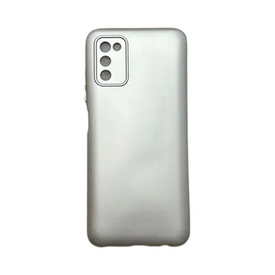 Capa Samsung A02s / A03s Silicone Aveludada Protege Câmera Colorida Capinha Anti Impacto A02s / A03s:prata