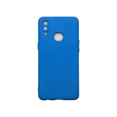 Capa Samsung A10s / A10 S Silicone Aveludada Protege Câmera Colorida Capinha Anti Impacto A10s:azul