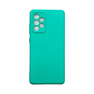 Capa Samsung A52 / A52s  Silicone Aveludada Protege Câmera Colorida Capinha Anti Impacto A52 / A52s:verde Água