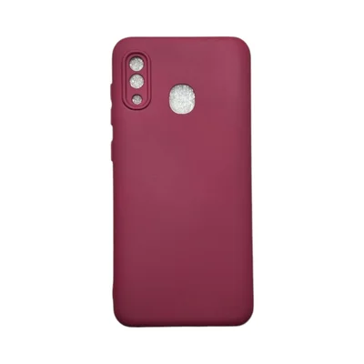 Capa Samsung A20 / A30 Silicone Aveludada Protege Câmera Colorida Capinha Anti Impacto A20 / A30:vinho