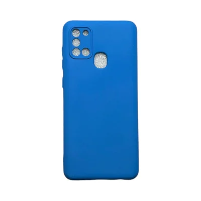 Capa Samsung A21s Silicone Aveludada Protege Câmera Colorida Capinha Anti Impacto A21s:azul