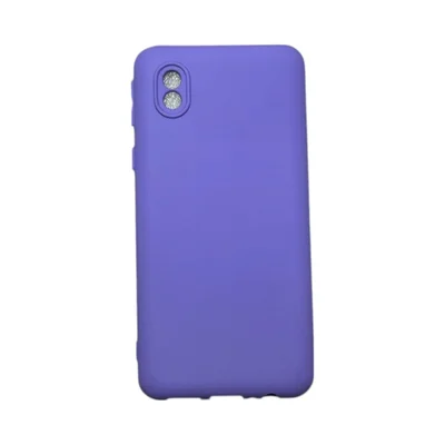 Capa Samsung A01 Core Silicone Aveludada Protege Câmera Colorida Capinha Anti Impacto A01 Core:roxo