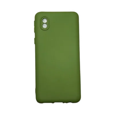 Capa Samsung A01 Core Silicone Aveludada Protege Câmera Colorida Capinha Anti Impacto A01 Core:verde Militar