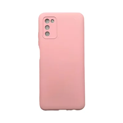 Capa Samsung A02s / A03s Silicone Aveludada Protege Câmera Colorida Capinha Anti Impacto A02s / A03s:rosa 01