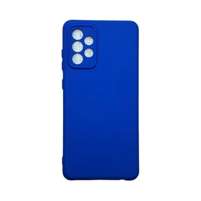 Capa Samsung A72 4g / 5g Silicone Aveludada Protege Câmera Colorida Capinha Anti Impacto A72 4g / 5g:azul Bic
