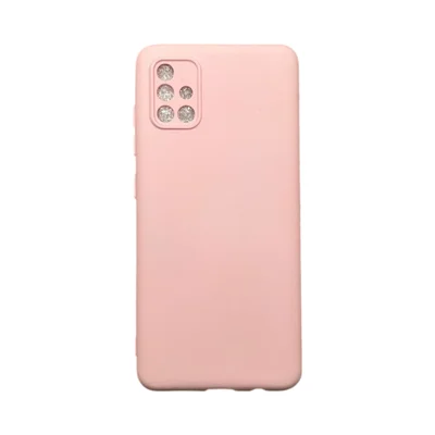 Capa Samsung A51 Silicone Aveludada Protege Câmera Colorida Capinha Anti Impacto A51:rosa 01