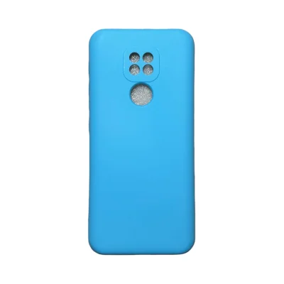 Capa Moto G9/ G9 Play Silicone Aveludada Colorida Protege Câmera Capinha Anti Impacto Moto G9:azul Bebê