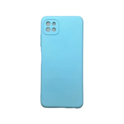 Capa Samsung A22 5g Silicone Aveludada Protege Câmera Colorida Capinha Anti Impacto A22 5g:azul Bebê 01