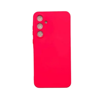 Capa Samsung A25 Silicone Aveludada Protege Câmera Colorida Capinha Anti Impacto Cor:rosa Shock
