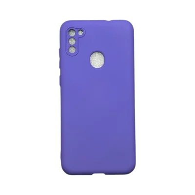Capa Samsung A11 Silicone Aveludada Protege Câmera Colorida Capinha Anti Impacto A11:roxo