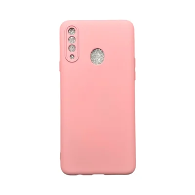 Capa Samsung A20s Silicone Aveludada Protege Câmera Colorida Capinha Anti Impacto A20s:rosa 04