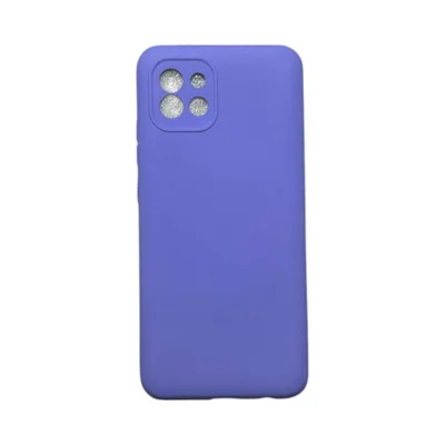 Capa Samsung A03 Silicone Aveludada Protege Câmera Colorida Capinha Anti Impacto A03:roxo