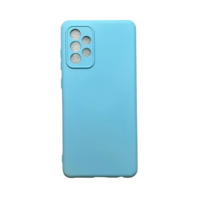 Capa Samsung A72 4g / 5g Silicone Aveludada Protege Câmera Colorida Capinha Anti Impacto A72 4g / 5g:azul Bebê