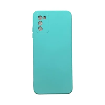 Capa Samsung A02s / A03s Silicone Aveludada Protege Câmera Colorida Capinha Anti Impacto A02s / A03s:turquesa