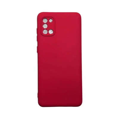 Capa Samsung A31 Silicone Aveludada Protege Câmera Colorida Capinha Anti Impacto A31:vermelho