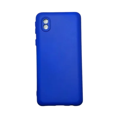 Capa Samsung A01 Core Silicone Aveludada Protege Câmera Colorida Capinha Anti Impacto A01 Core:azul Bic