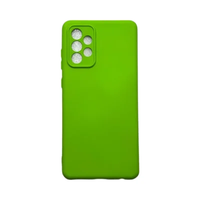 Capa Samsung A72 4g / 5g Silicone Aveludada Protege Câmera Colorida Capinha Anti Impacto A72 4g / 5g:verde