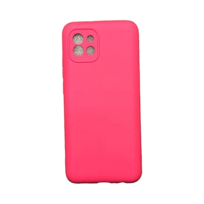 Capa Samsung A03 Silicone Aveludada Protege Câmera Colorida Capinha Anti Impacto A03:rosa Shock