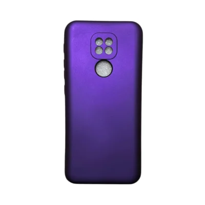 Capa Moto G9/ G9 Play Silicone Aveludada Colorida Protege Câmera Capinha Anti Impacto Moto G9:violeta