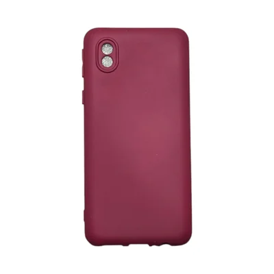 Capa Samsung A01 Core Silicone Aveludada Protege Câmera Colorida Capinha Anti Impacto A01 Core:vinho