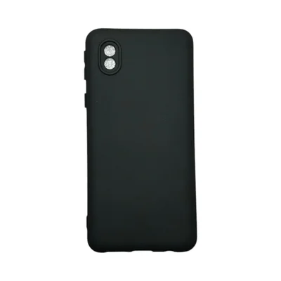 Capa Samsung A01 Core Silicone Aveludada Protege Câmera Colorida Capinha Anti Impacto A01 Core:preto
