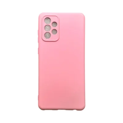 Capa Samsung A72 4g / 5g Silicone Aveludada Protege Câmera Colorida Capinha Anti Impacto A72 4g / 5g:rosa Bebê
