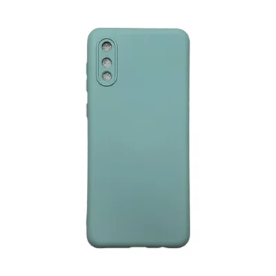 Capa Samsung A02 Silicone Aveludada Protege Câmera Colorida Capinha Anti Impacto A02:cinza Claro