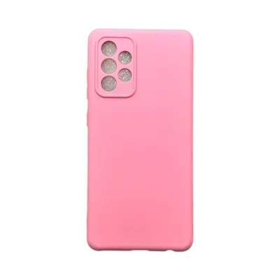 Capa Samsung A52 / A52s  Silicone Aveludada Protege Câmera Colorida Capinha Anti Impacto A52 / A52s:rosa Bebê