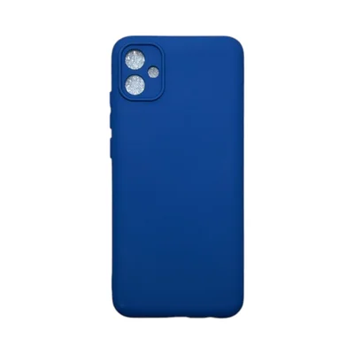 Capa Samsung A04e Silicone Aveludada Protege Câmera Colorida Capinha Anti Impacto A04e:azul Escuro