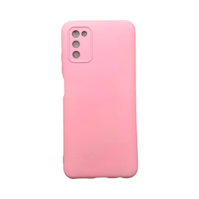 Capa Samsung A02s / A03s Silicone Aveludada Protege Câmera Colorida Capinha Anti Impacto A02s / A03s:rosa Bebê