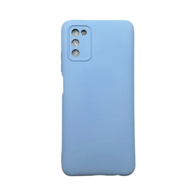 Capa Samsung A02s / A03s Silicone Aveludada Protege Câmera Colorida Capinha Anti Impacto A02s / A03s:azul Bebê