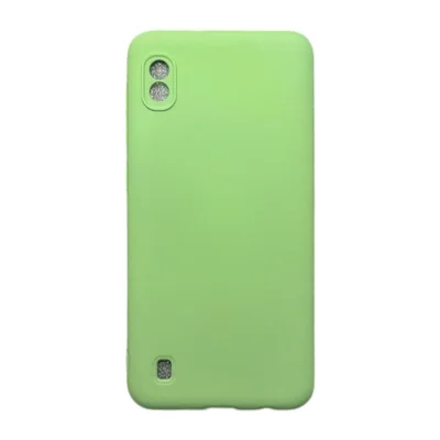 Capa Samsung A10 (normal) Silicone Aveludada Protege Câmera Colorida Capinha Anti Impacto A10:verde Bebê